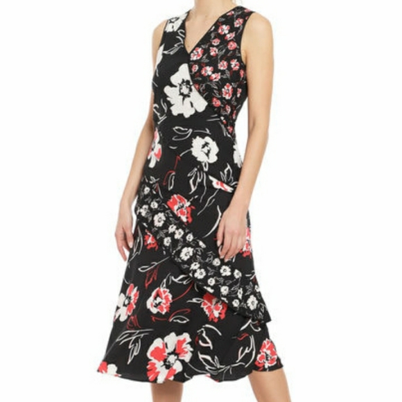 NWT Calvin Klein Floral Panel Sleeveless Dress - Picture 4 of 7